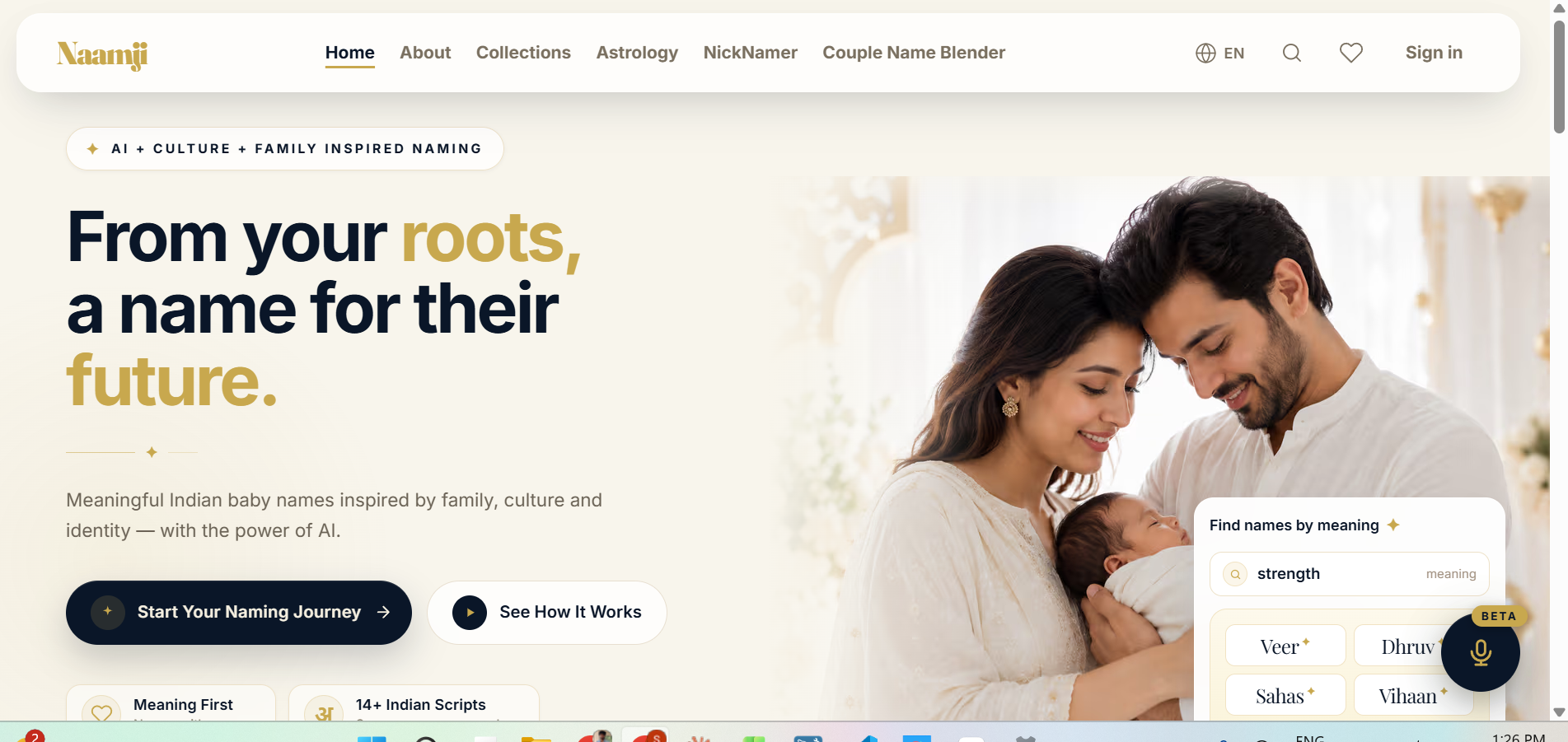 Naamji — name discovery platform
